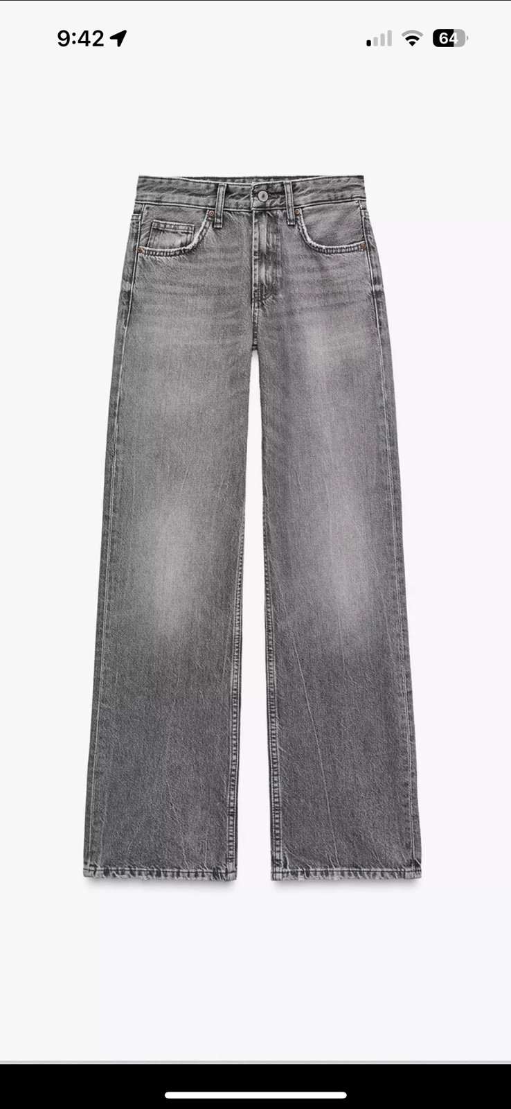 ZARA Grey Baggy Jeans New With Tags size 6