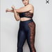 GOOD AMERICAN oasis animal print leopard blue black brown leggings size 6 (3XL)