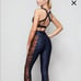 GOOD AMERICAN oasis animal print leopard blue black brown leggings size 6 (3XL)