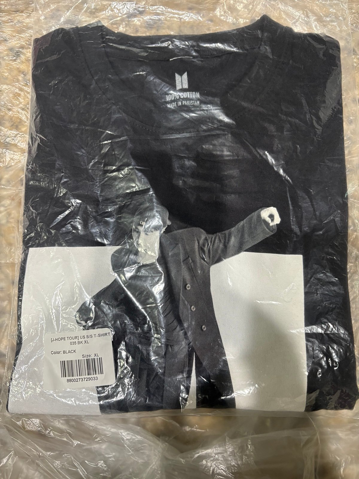 BTS J-hope ‘Hope on the Stage’ Concert Tour Photo T-Shirt - Black - Size XL