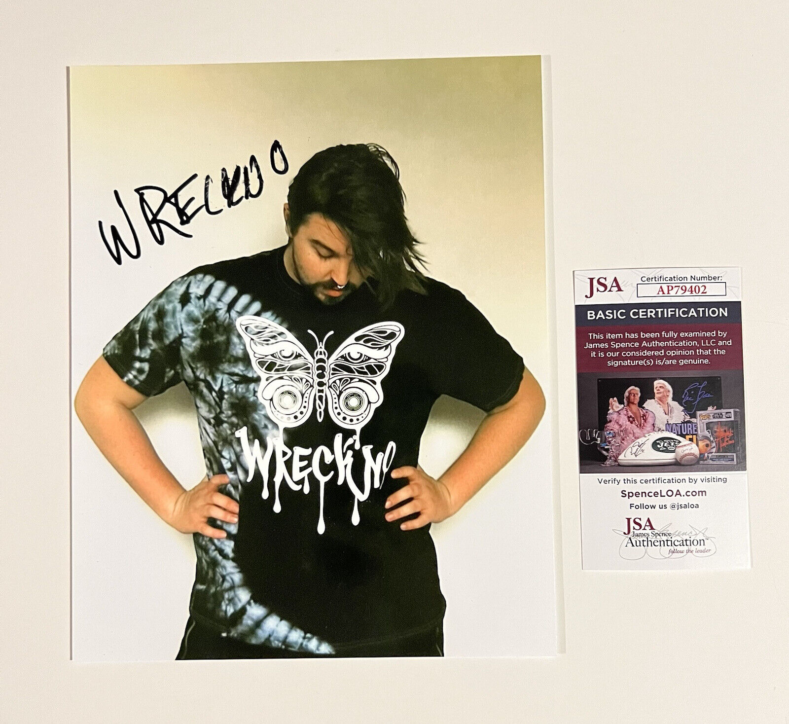 WRECKNO SIGNED 8x10 PHOTO EDM PRODUCER DJ AUTOGRAPHED JSA COA