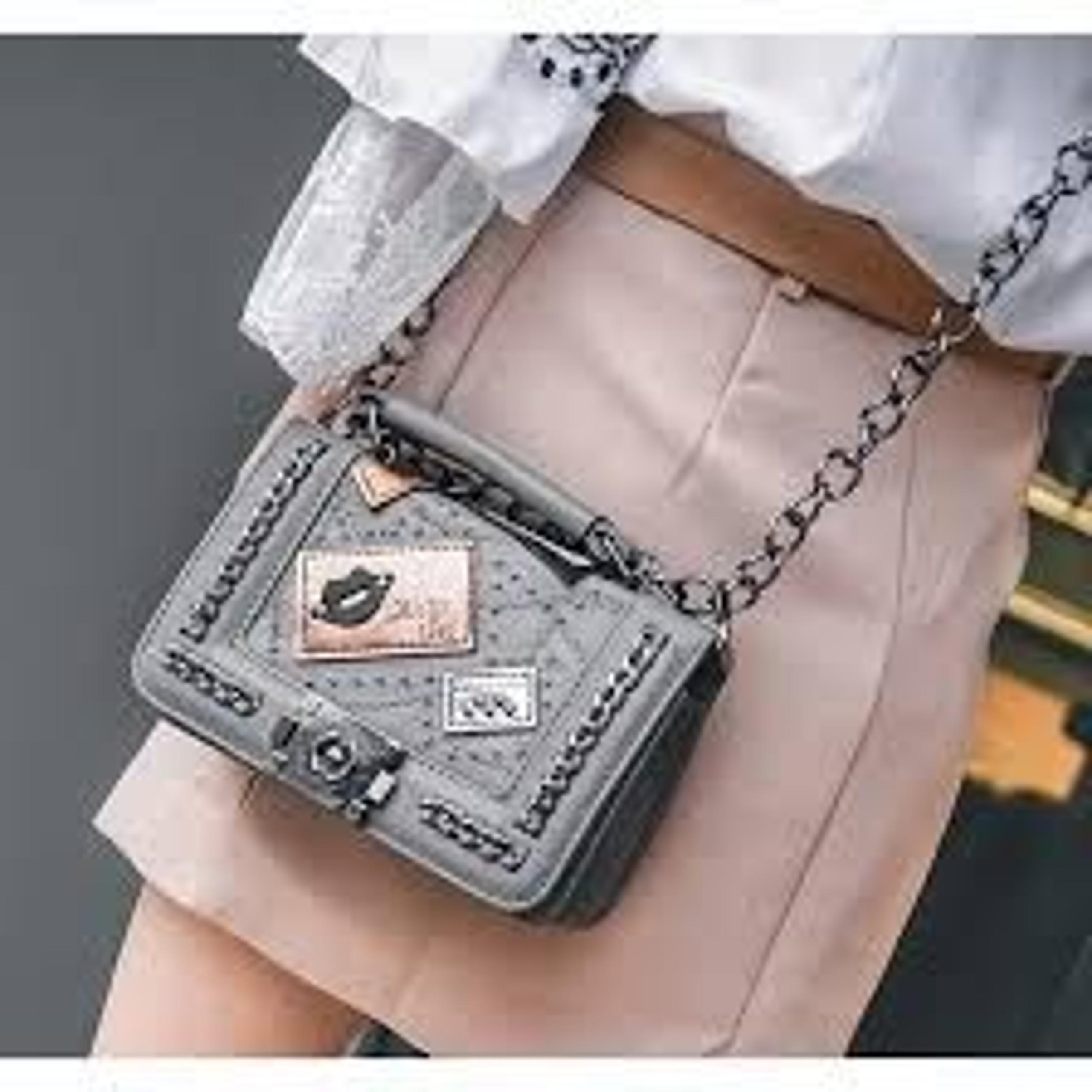 Retro Patch Chain Crossbody Purse New!