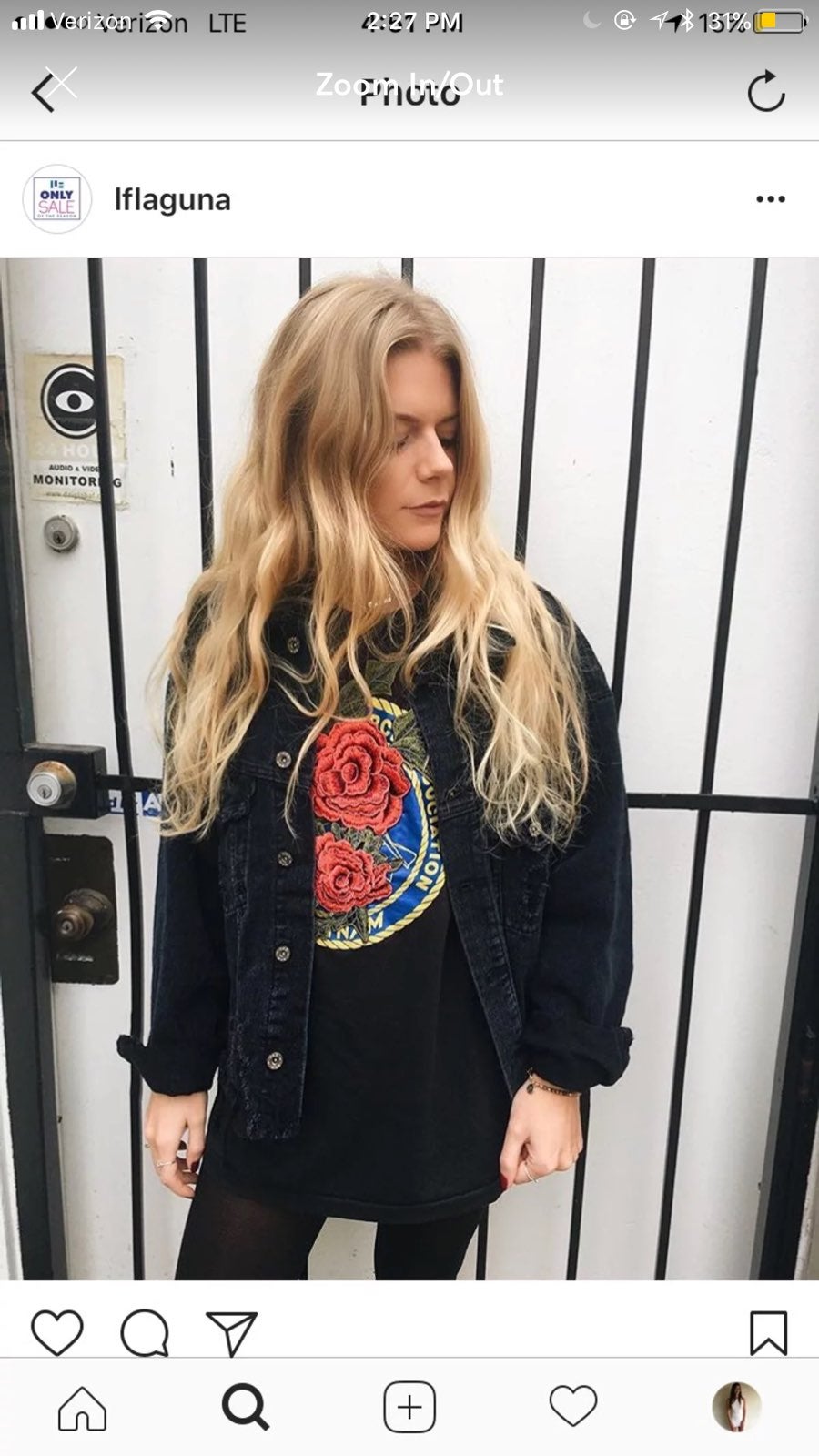 LF destroyed Black Jean Jacket