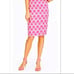 Talbots Pink Pencil Skirt Womens 10 Business Work Professional Geometric Pattern