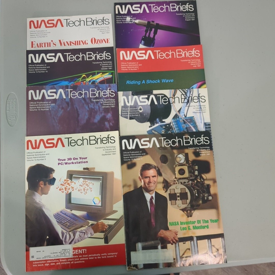 NASA Tech Briefs Magazine lot of 8 vintage 1991