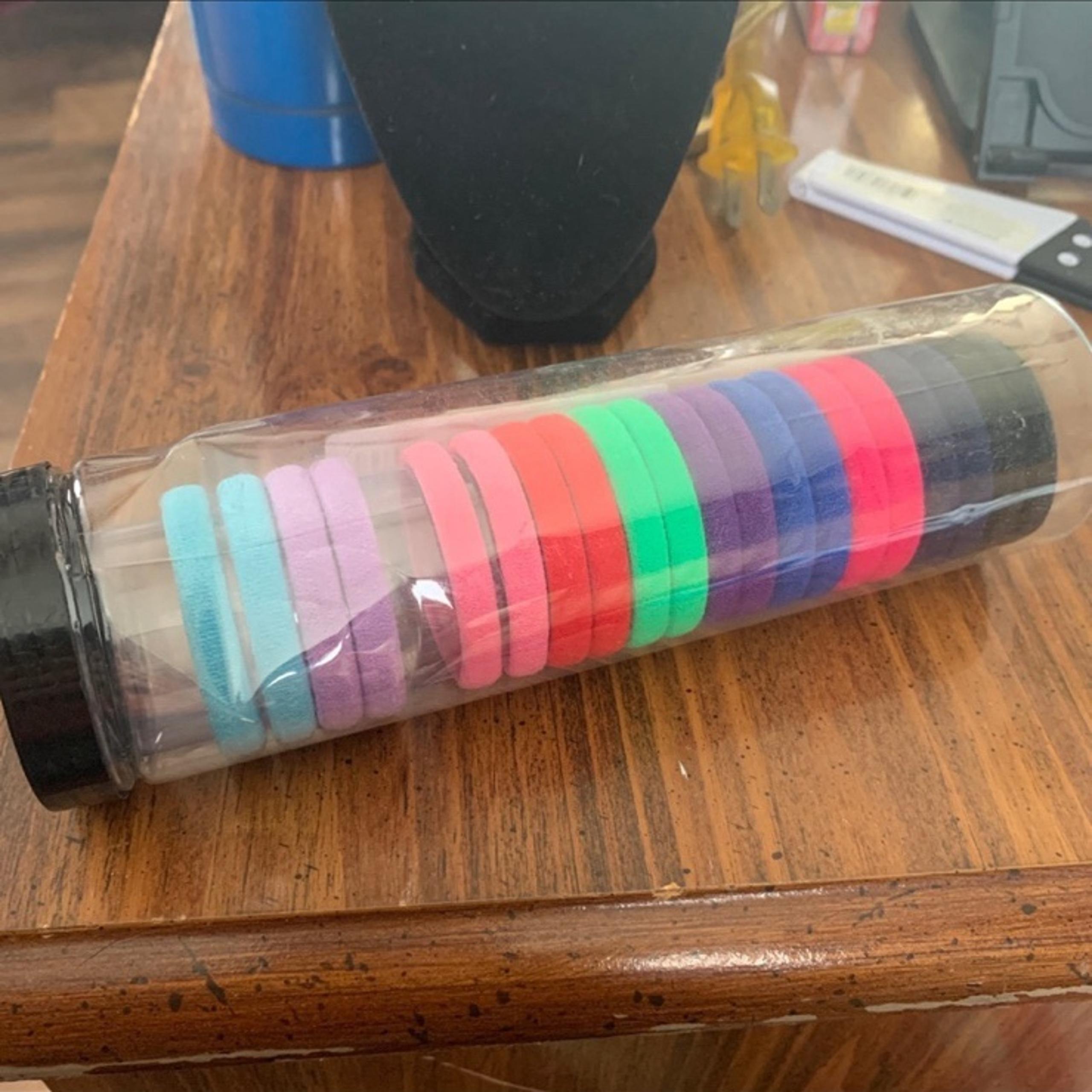 20 Pk Bright Colored Hair Ties New in Tubing