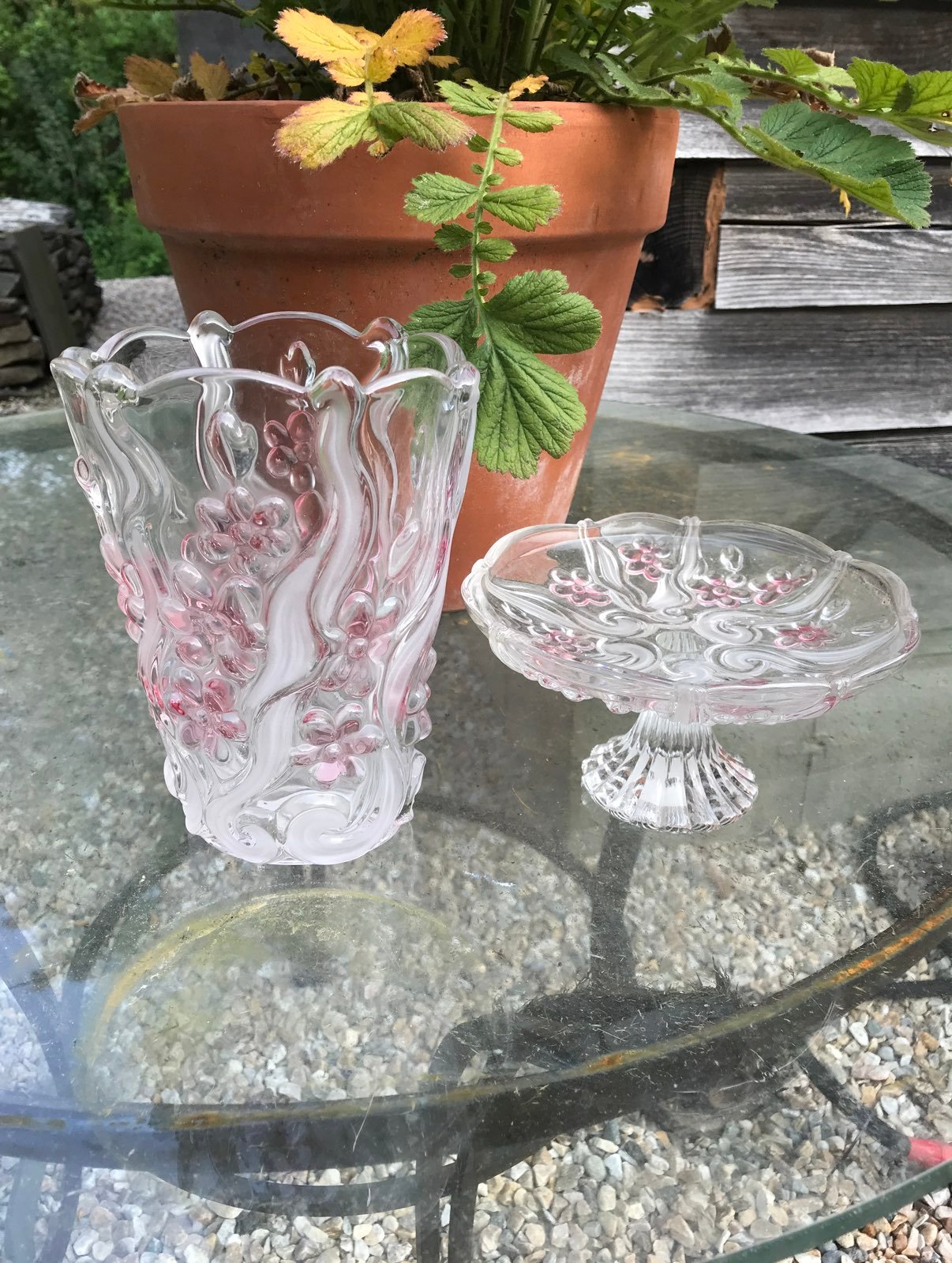 Mikasa Floral Dance vase and footed plat