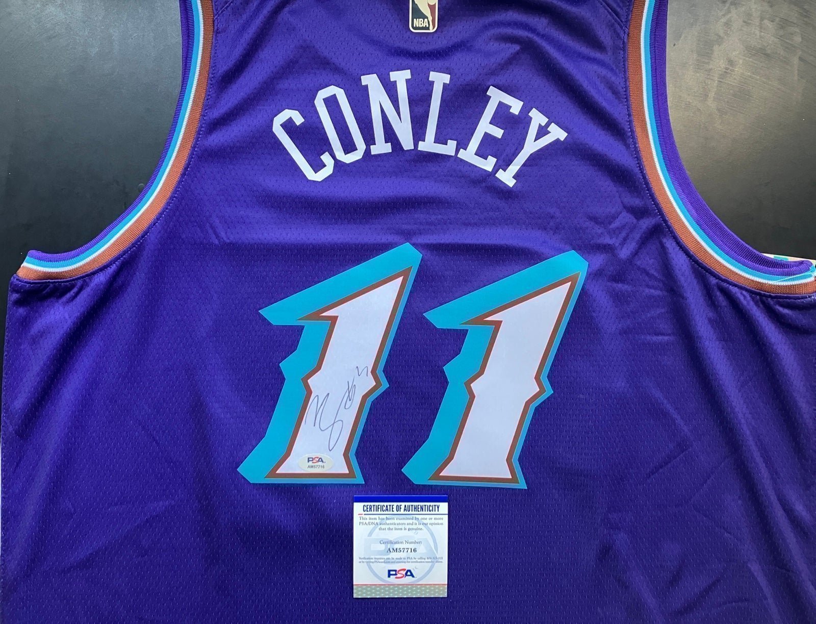 Mike Conley Signed Utah Jazz Jersey PSA/DNA COA