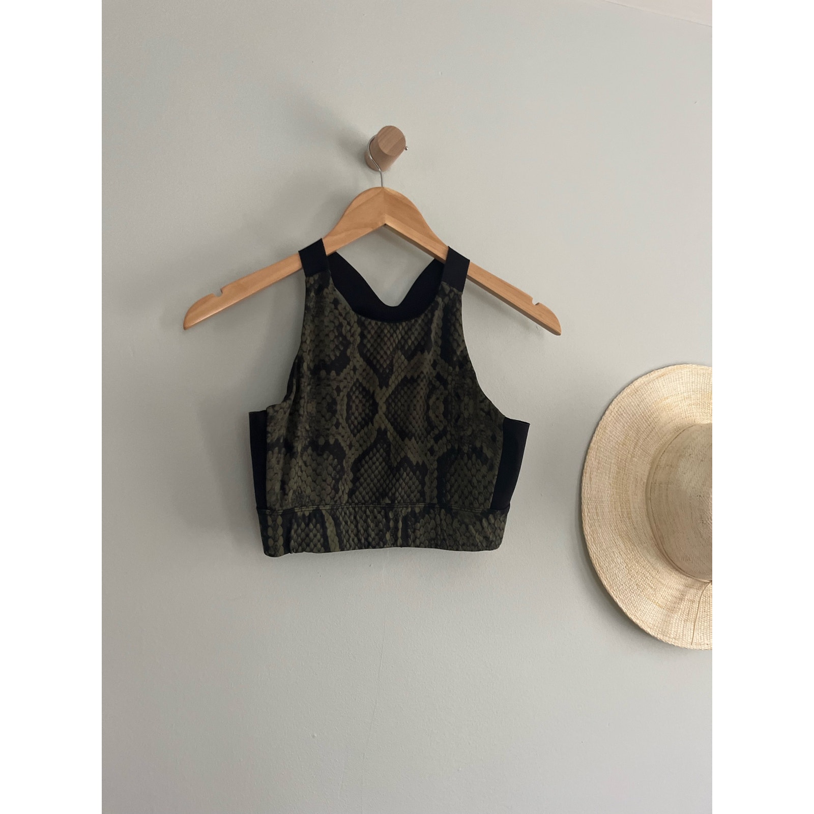 Varley | Sherman Bra in Olive Snake | Sz S