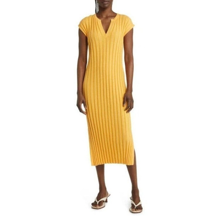Rails Ashley Ribbed Sweater Dress in Melon - XS