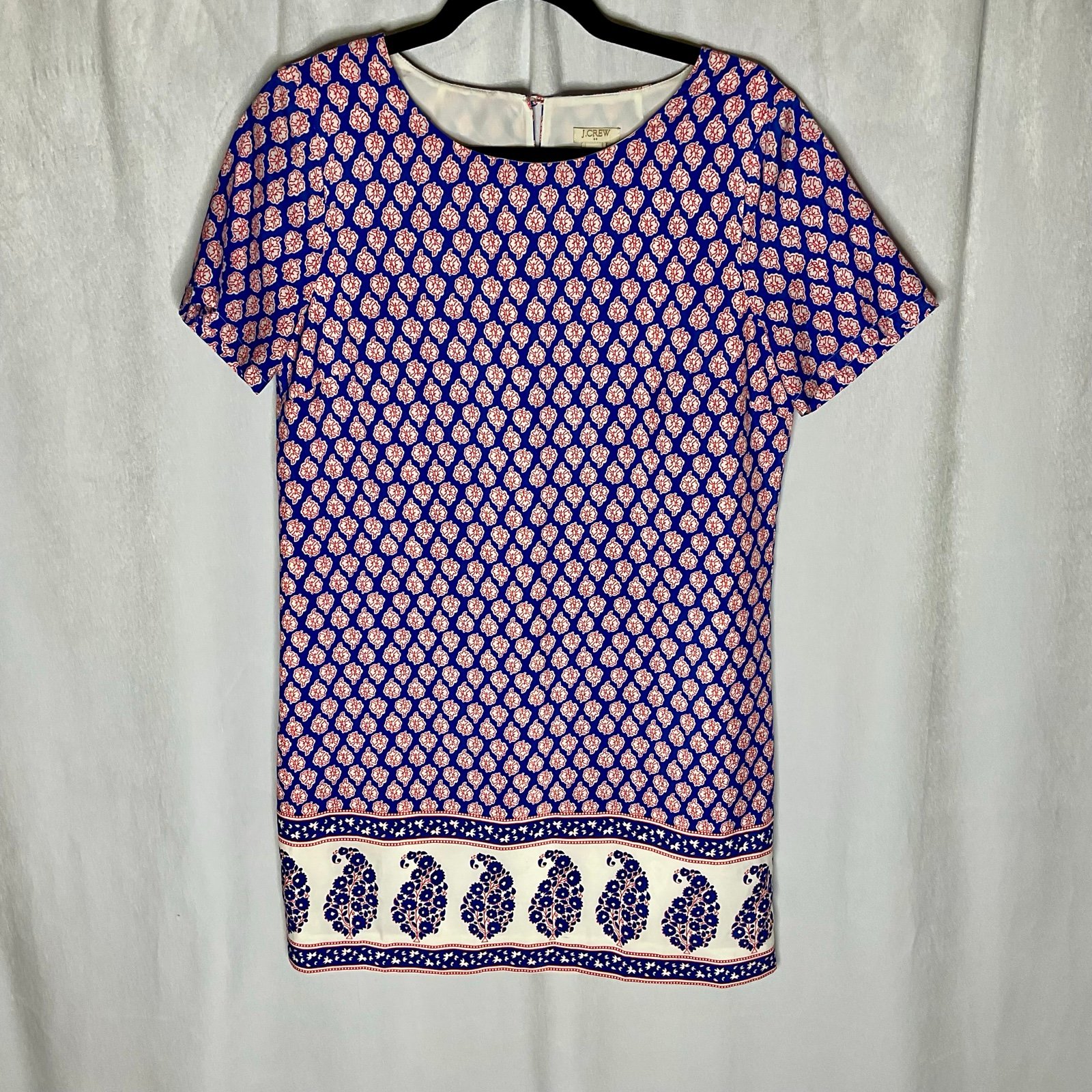 J. Crew Dress Printed Gallery Shift Dress Paisley Size 6