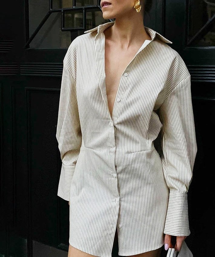 NWT stripes shirt dress