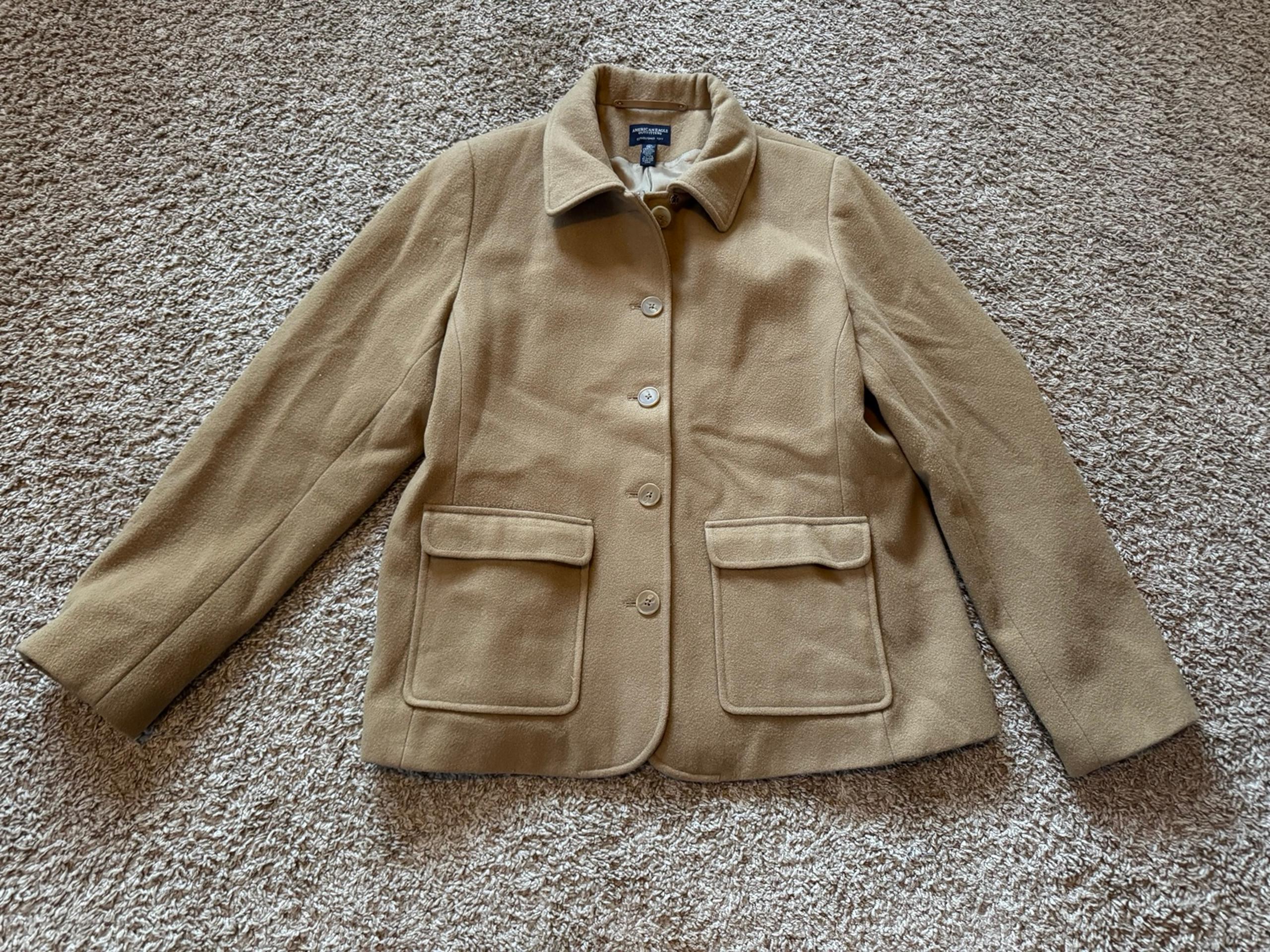 American Eagle Outfitters Brown Wool pea coat Women Size XL