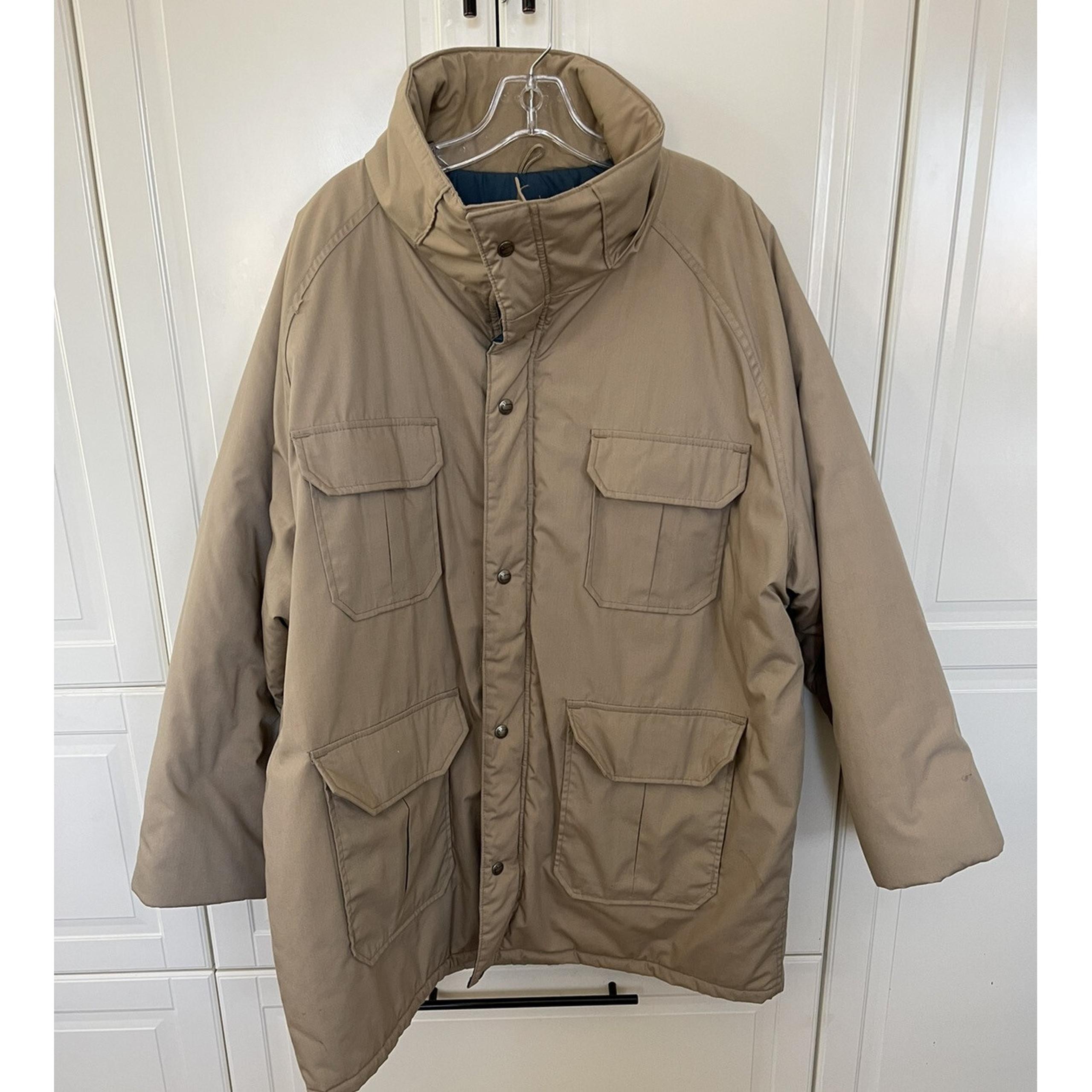 80s Woolrich Puffer Utility  Coat Liner Mens Tan *Read Description*