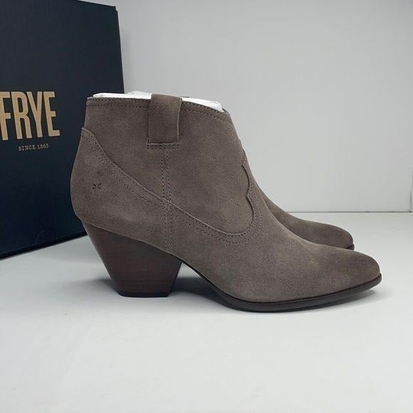 Frye Womens Suede Reina Bootie Taupe sz