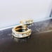 White Zircon (April) Channel Set 14K Yellow Gold Huggie Hoop Earrings, NWT