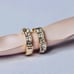 White Zircon (April) Channel Set 14K Yellow Gold Huggie Hoop Earrings, NWT