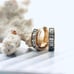 White Zircon (April) Channel Set 14K Yellow Gold Huggie Hoop Earrings, NWT