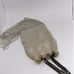 Vintage Art Deco Flapper White Beaded Fringe Draw String Bag Purse Silk Lining