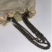 Vintage Art Deco Flapper White Beaded Fringe Draw String Bag Purse Silk Lining