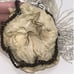 Vintage Art Deco Flapper White Beaded Fringe Draw String Bag Purse Silk Lining