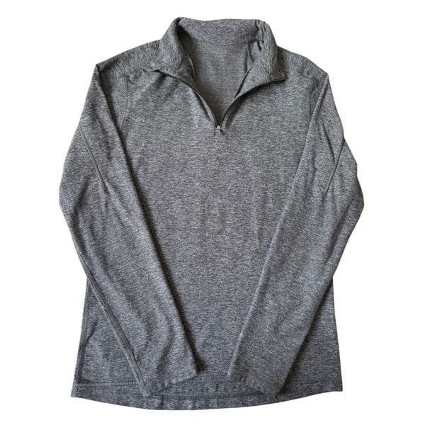 LULULEMON Men’s SURGE WARM Pullover 1/4 Zip Heathered Gray Size M Athletic