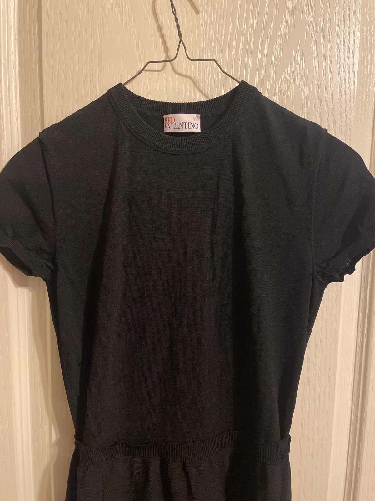 最終SALE! RED VALENTINO lightweight sweater dress Red Valentino black sweater dress size small Knee-length