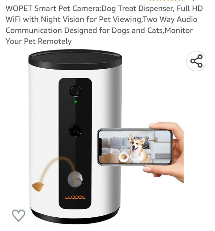 WOPET Smart Pet Camera Dog Treat Dispenser