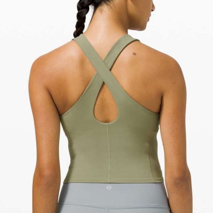 Lululemon Key to Balance Yoga Tank Top, Color: Rosemary Green, Size: 10