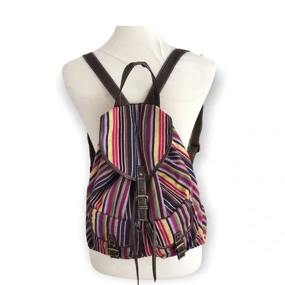 Vintage canvas boho backpack