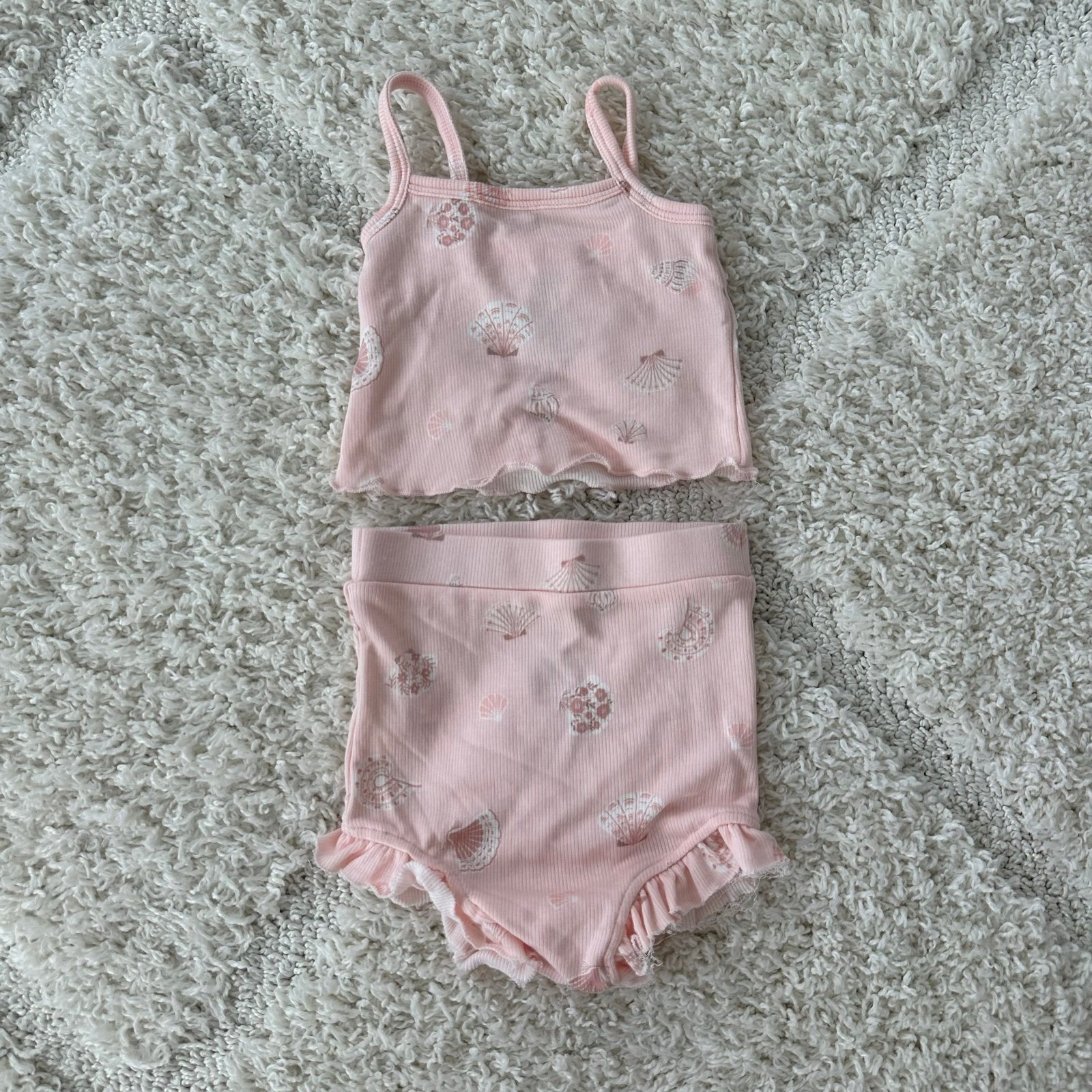 Angel Dear Crop Top & High Waist Short - Pretty Seashells