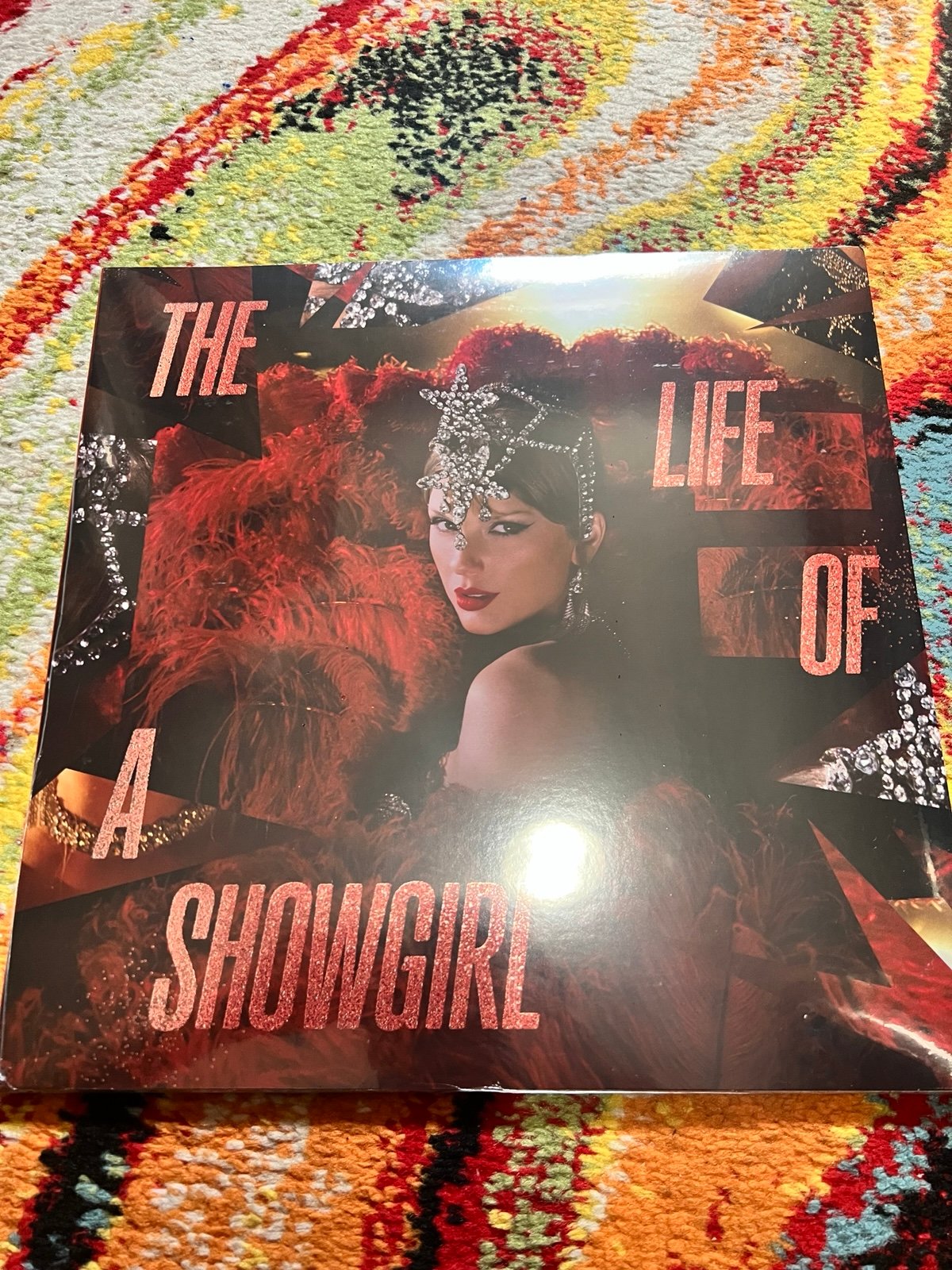 TAYLOR SWIFT THE LIFE OF A SHOWGIRL RED LIPSTICK & LACE TRANSPARENT VINYL