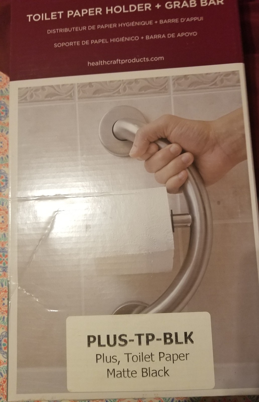 Healthcraft toilet paper holder plus bar