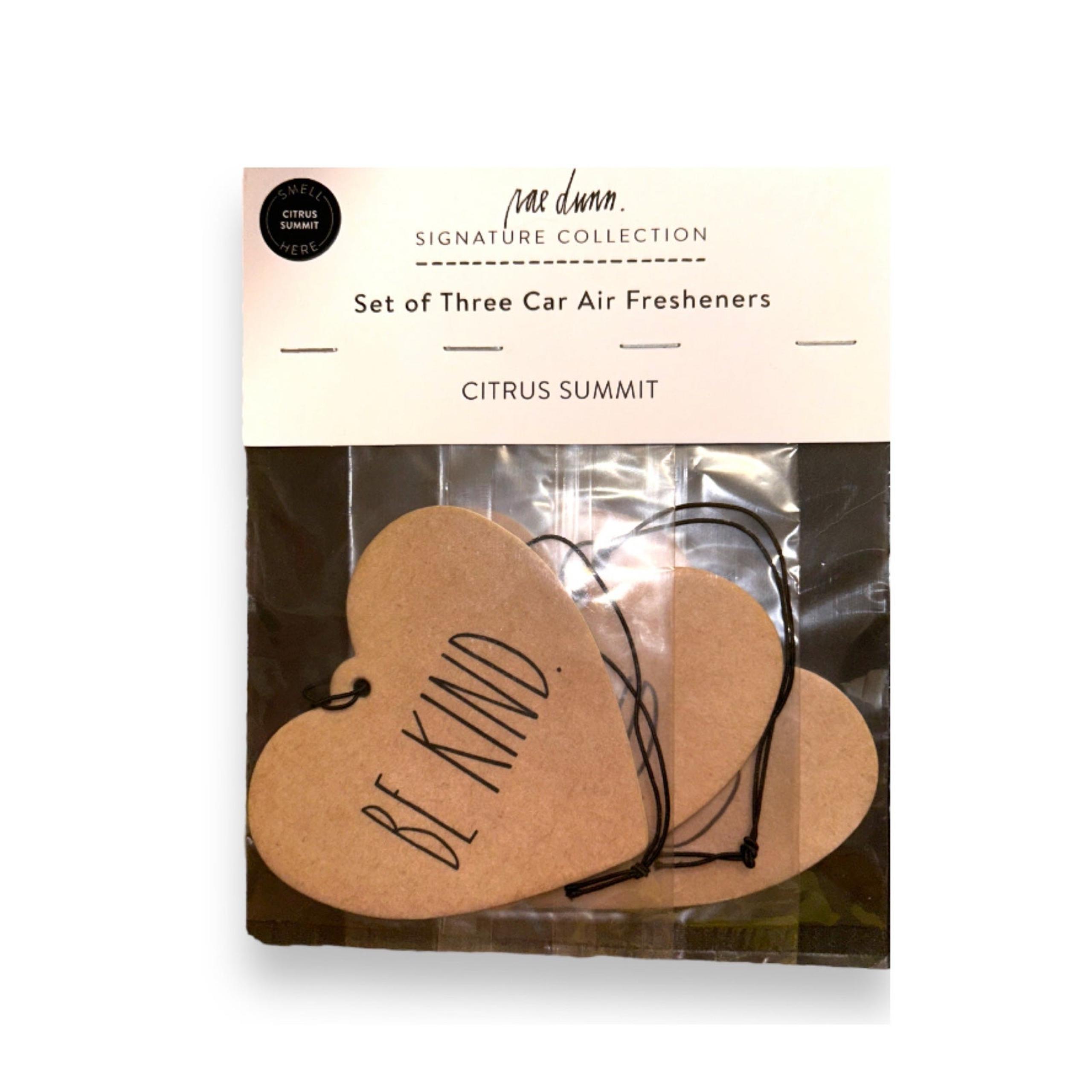3ct Rae Dunn Citrus Summit BE KIND. Air Fresheners