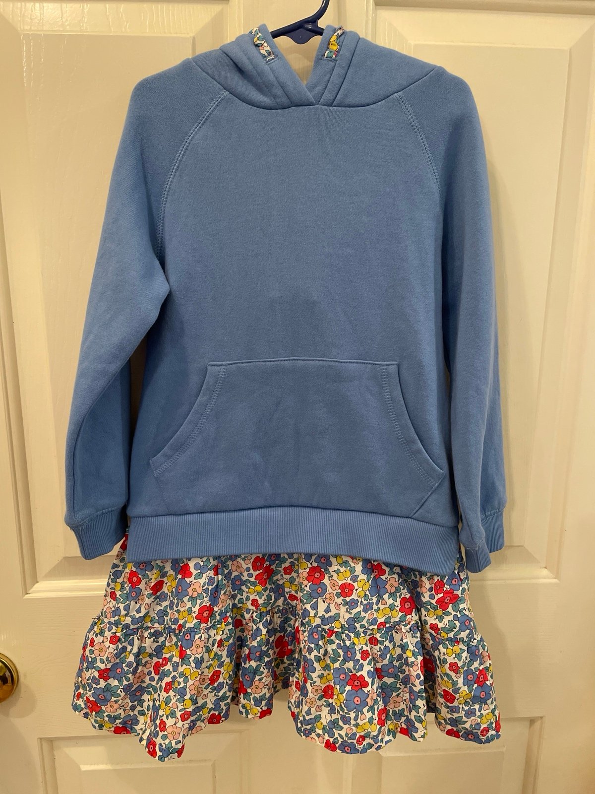 NWT Mini Boden Hoodie Popover Dress-Size 6/7