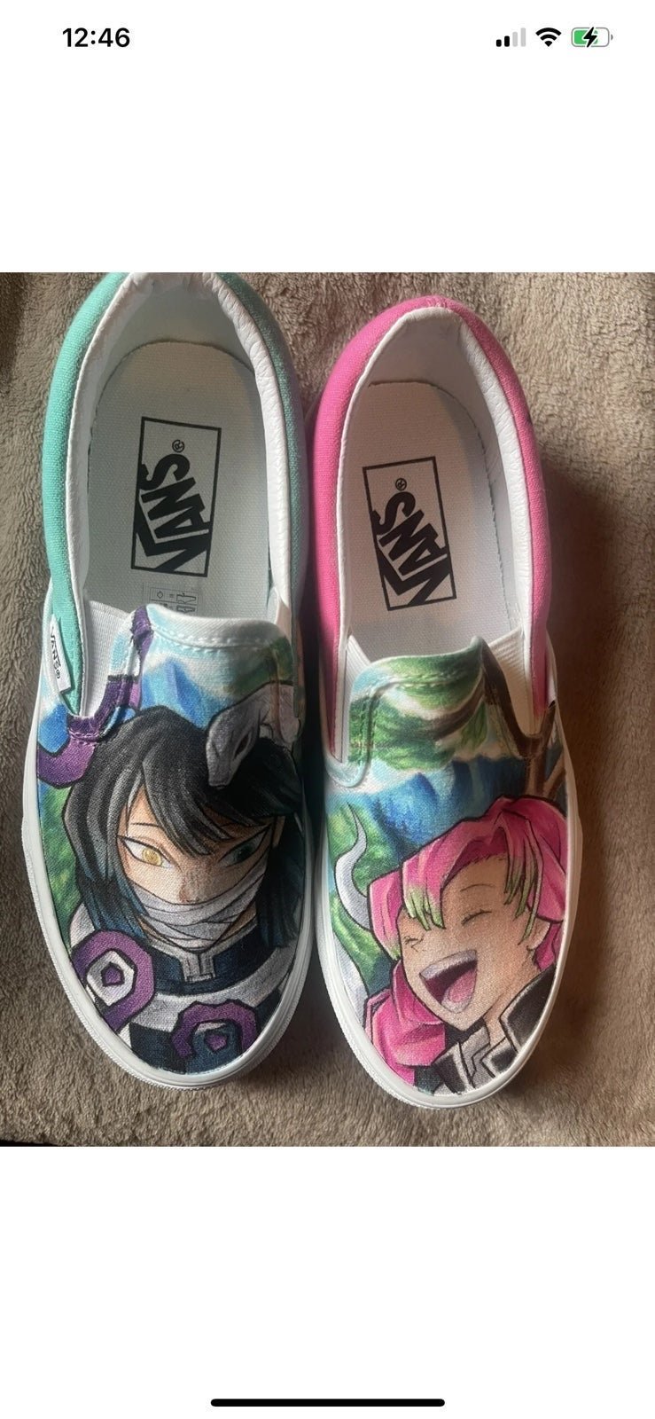 Demon slayer anime custom shoes vans