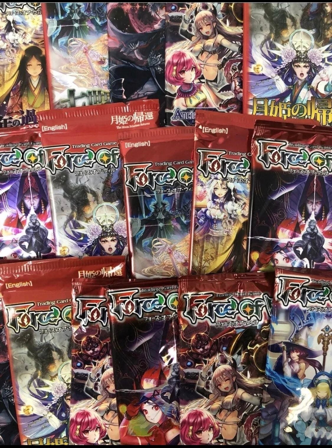 FORCE OF WILL tcg trading card games- 25 random packs UNOPENED