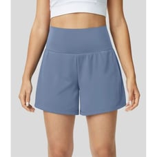 Halara High Waisted Back Pocket & Side Hidden Pocket 2-in-1 Yoga Shorts 5'' S