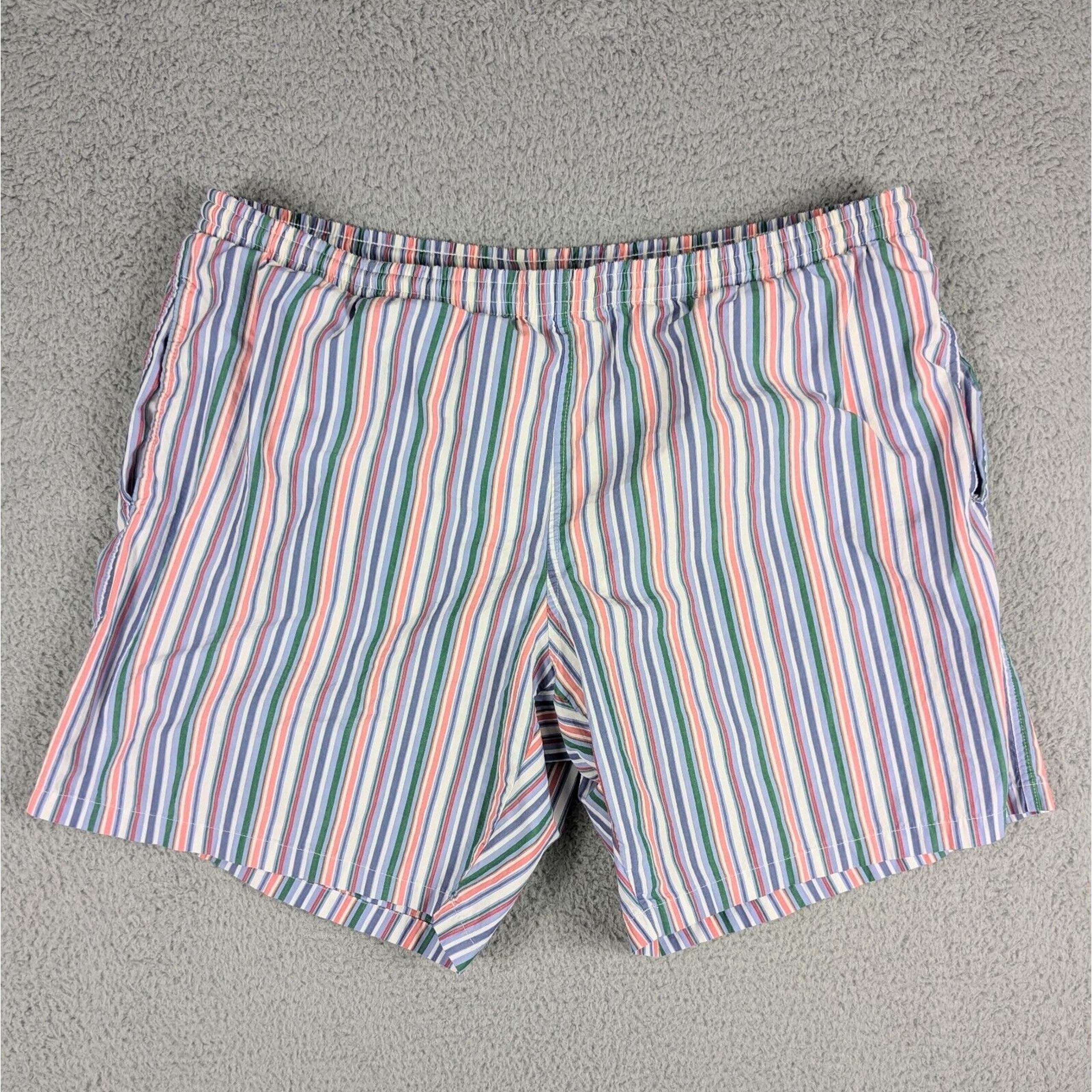 Ralph Lauren Swim Trunks Mens Large Multicolor Striped Purple Label Bathing Suit