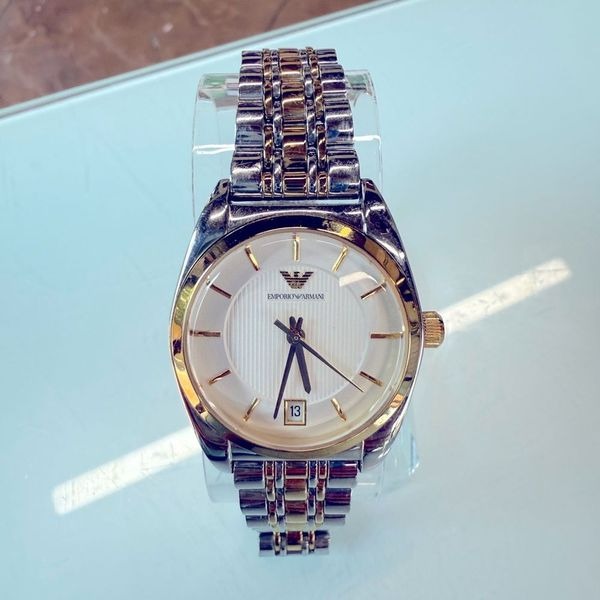 Emporio Armani Ar0380 Women's Classic Retro Two-tone Bracelet Watch new battery