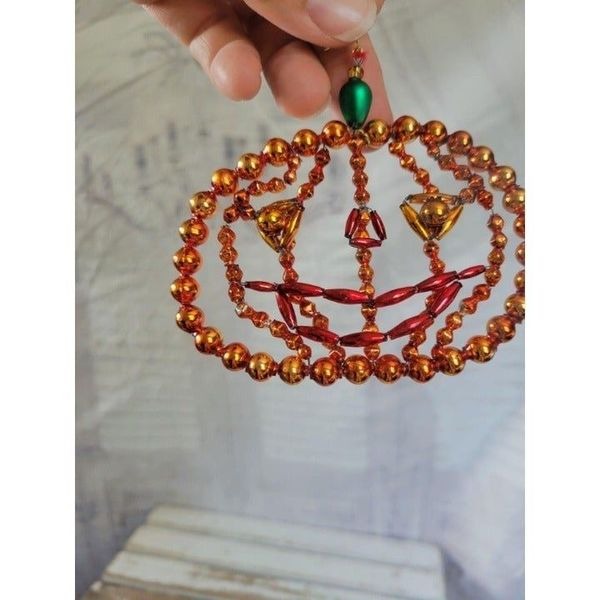 Radko beaded jack pumpkin jack-o'-lanter