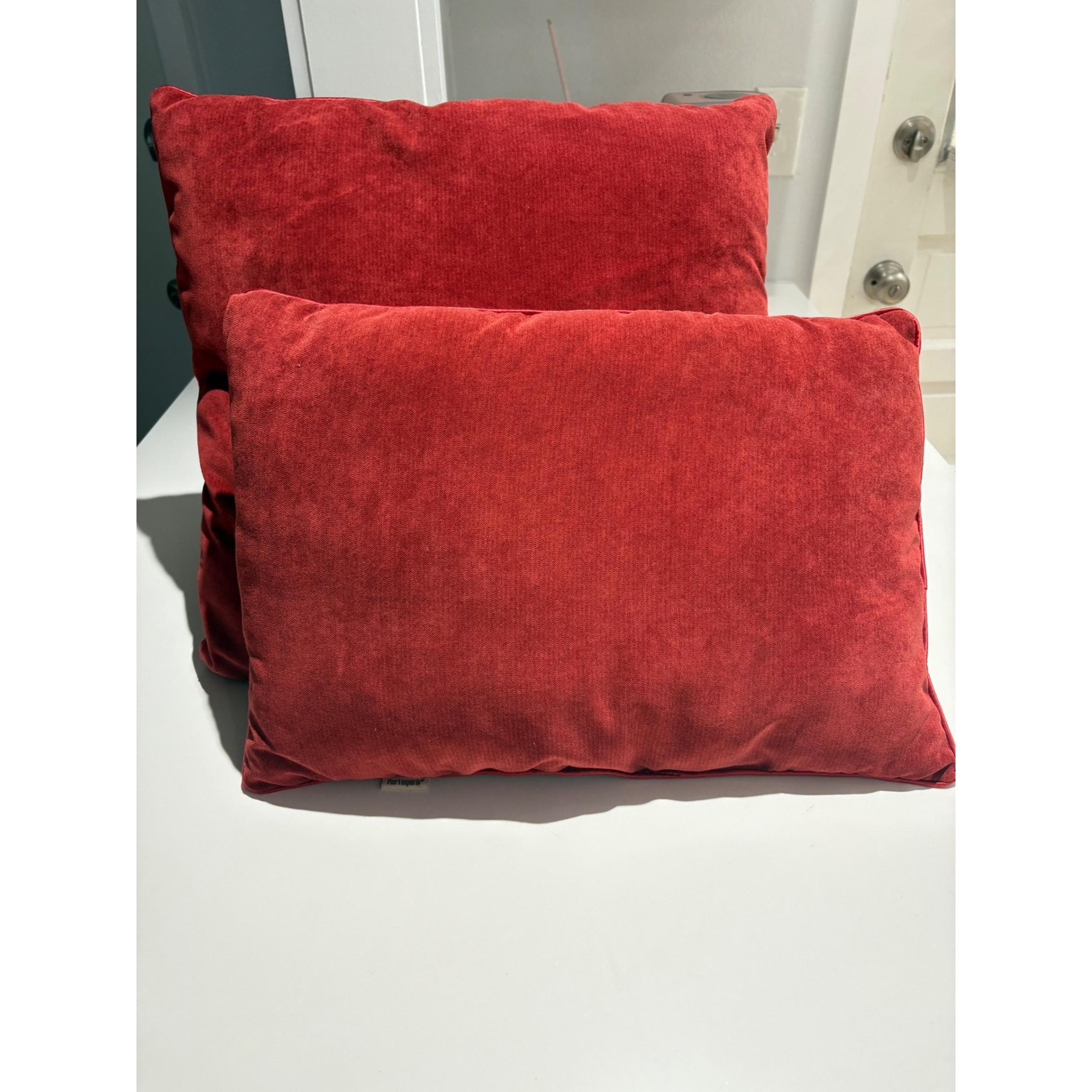 Red Corduroy Throw Pillows Set of 2 Accent Decor - Pier 1 Imports