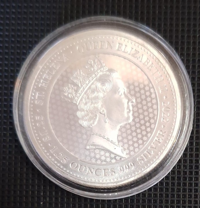 2022 UK 1.25 oz Silver St. Helena Rose Crown