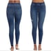 NWT, SPANX, Distressed Denim Legging Skinny Released Hem Ankle Jeans, Blue