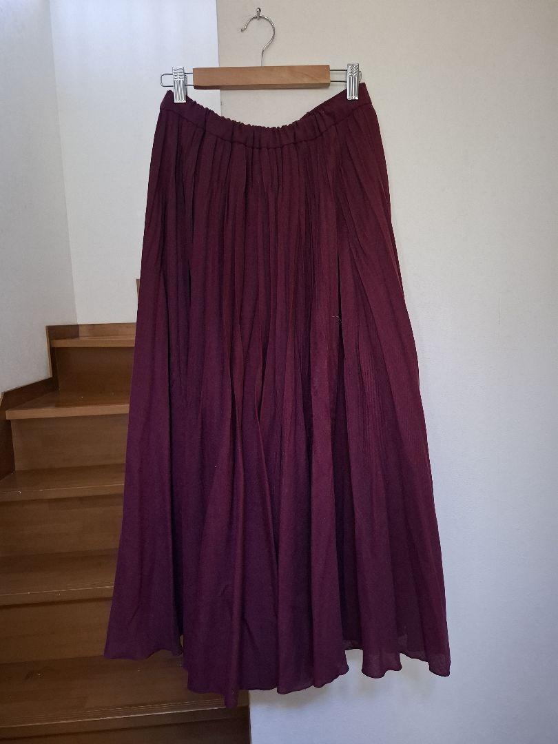 cloth&Crooss Pleated Long Skirt