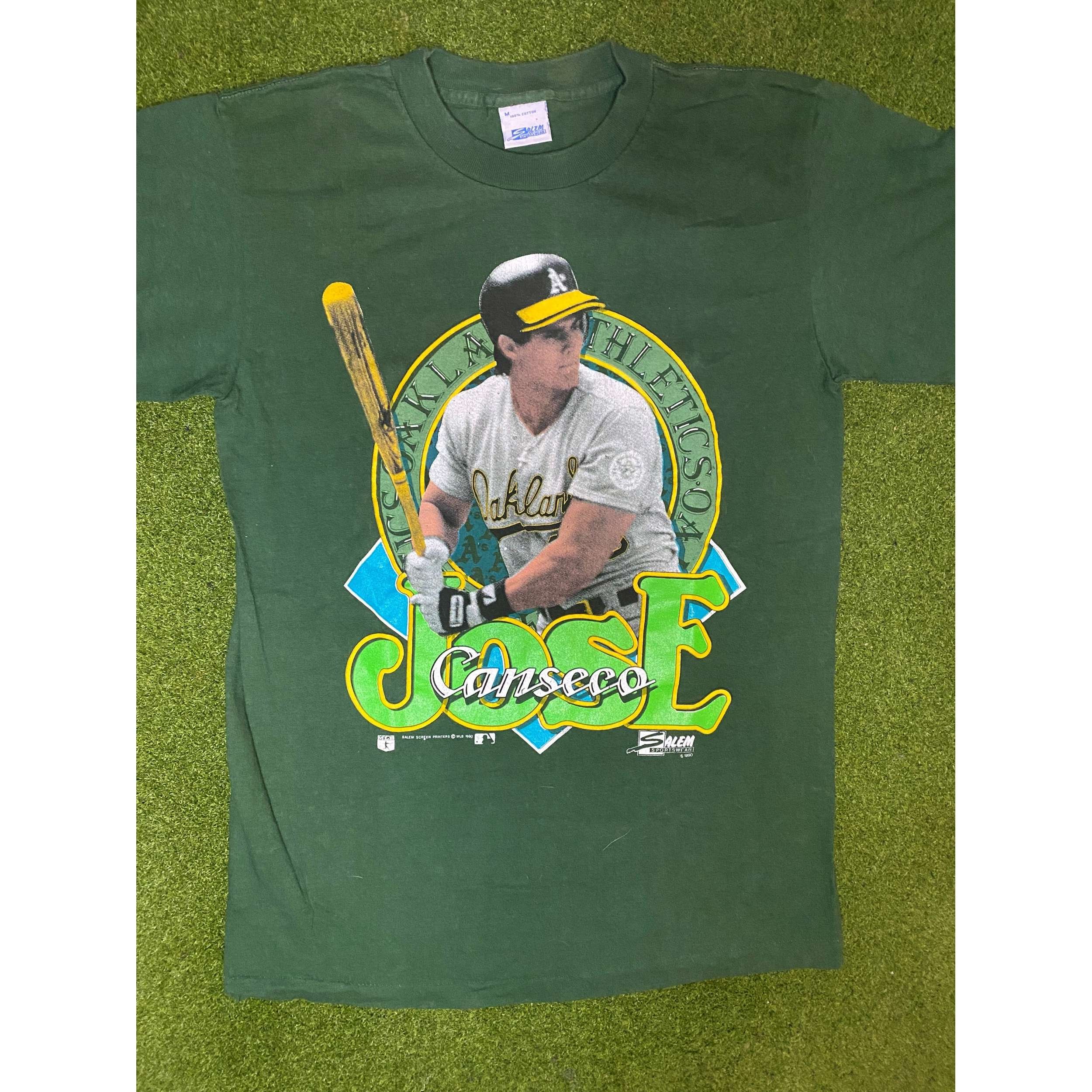 1990 Oakland Athletics - Jose Canseco - Vintage MLB Player T-Shirt (Medium)
