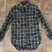 Burberry Checks All Over Logo Button Up Collar Shirt- Black, Women’s Size 8