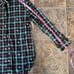 Burberry Checks All Over Logo Button Up Collar Shirt- Black, Women’s Size 8