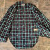 Burberry Checks All Over Logo Button Up Collar Shirt- Black, Women’s Size 8