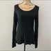 Eileen Fisher Stretch Jersey Knit Scoop Neck Long Sleeve Top